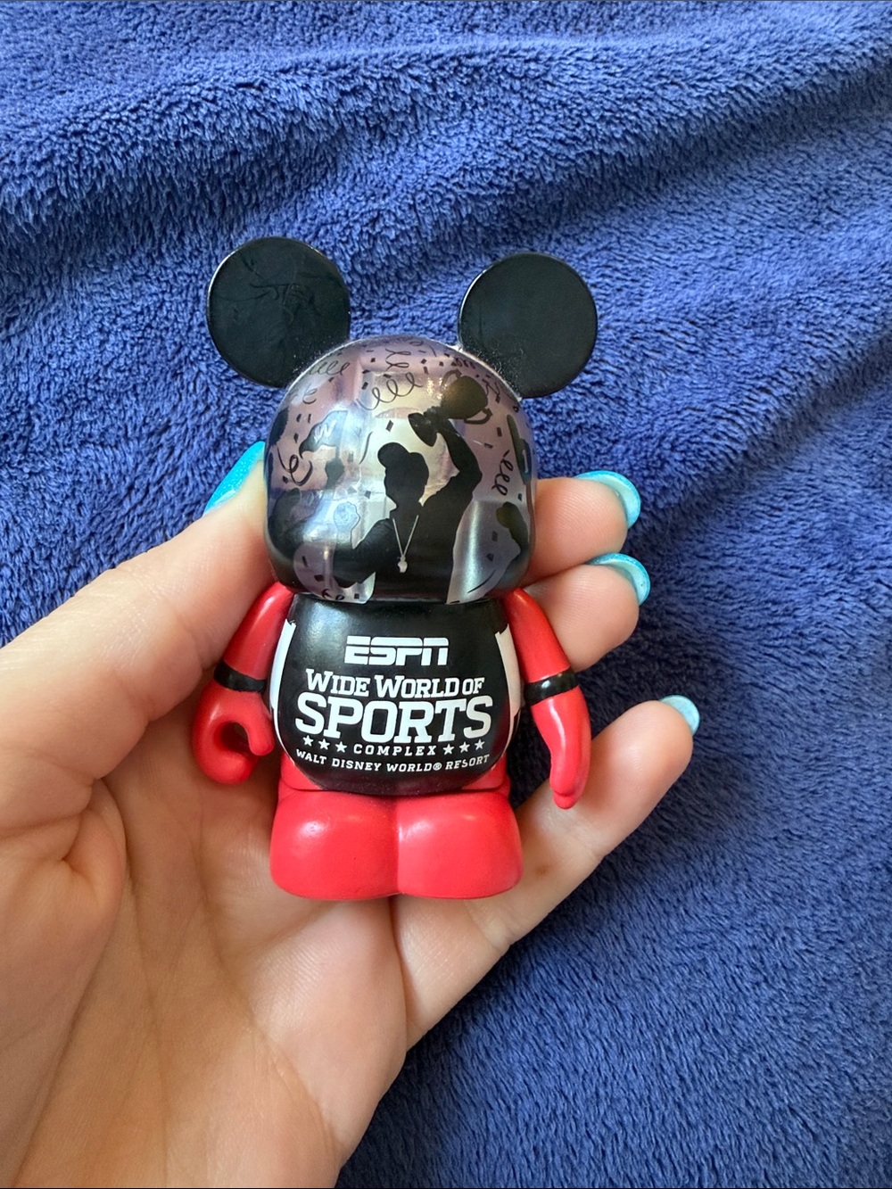 ESPN Wide World of Sports Red & Black Mickey-Style Vinyl Figure